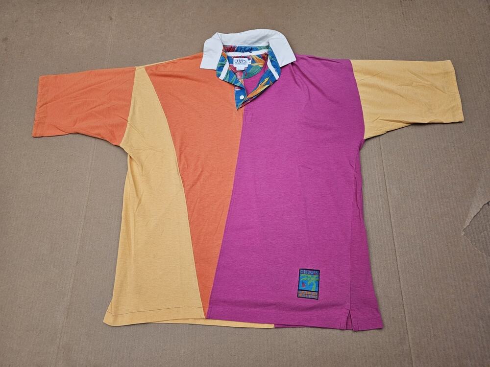 Vintage Chaps Ralph Lauren Shirt Adult XL Multi Color Stripped 90s Men’s